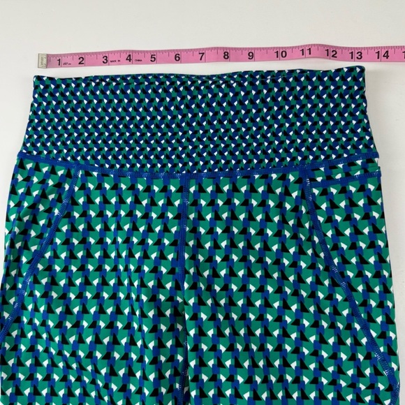 Sweaty Betty Power 7/8 Leggings Womens US 6 Blue Green Ankle Print Block NWT - Picture 10 of 13